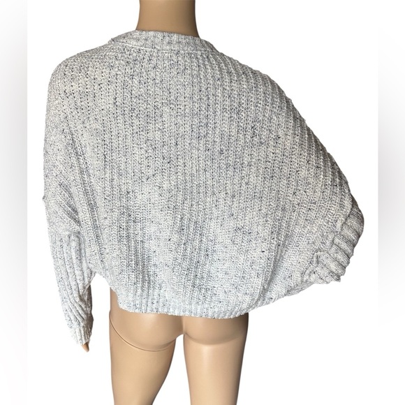 Free People On Your Side Cropped Slouchy Chunky Cable Knit Sweater Women Size S - Picture 6 of 10